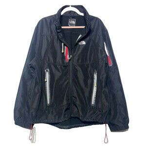 The North Face Apex Bionic Jacket Mens Black Softshell Red Zip S12 AMVY Gorpcore
